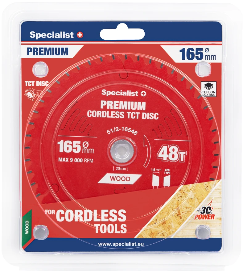 Pjovimo diskas Specialist+ LTW1654820-T; 165x20x1,0 mm; Z48; 5°