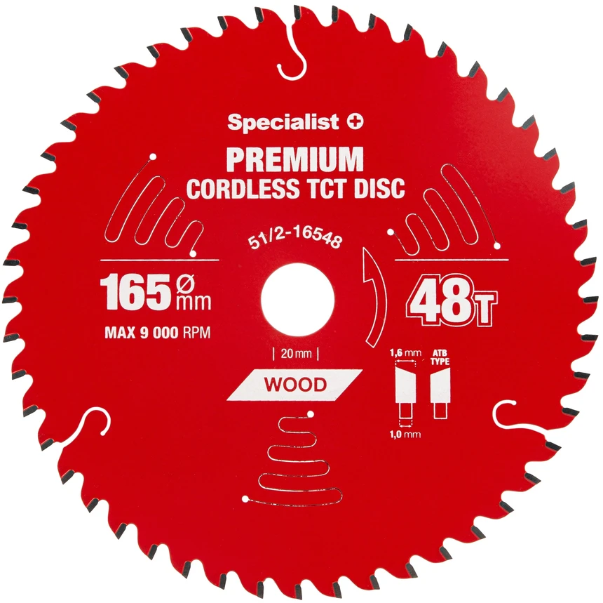 Pjovimo diskas SPECIALIST+ Cordless 165x48Tx20mm