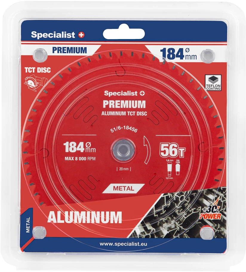 Pjovimo diskas Specialist+ LTA1845620/16-T; 184x20x1,2 mm; Z56; 0°