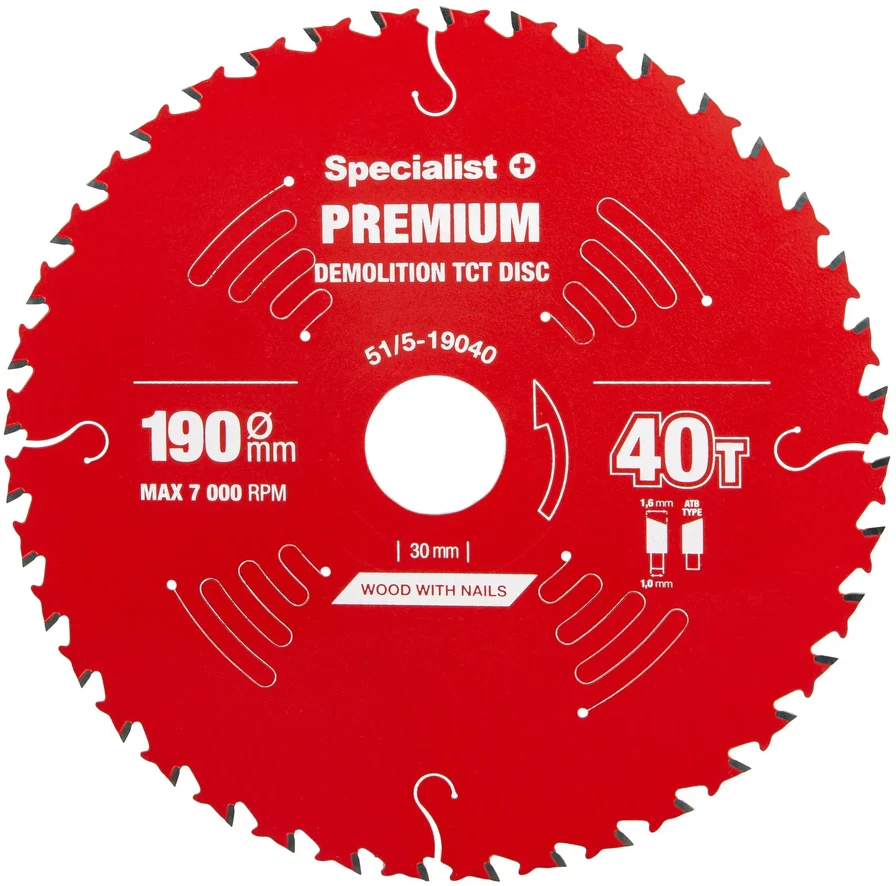 Pjovimo diskas SPECIALIST+ Demolition 190x40Tx30mm