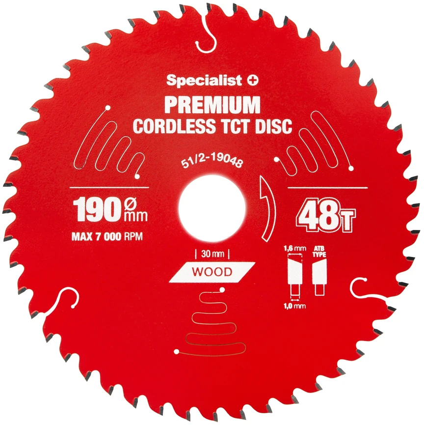 SPECIALIST+ pjovimo diskas Cordless 190x48Tx30mm