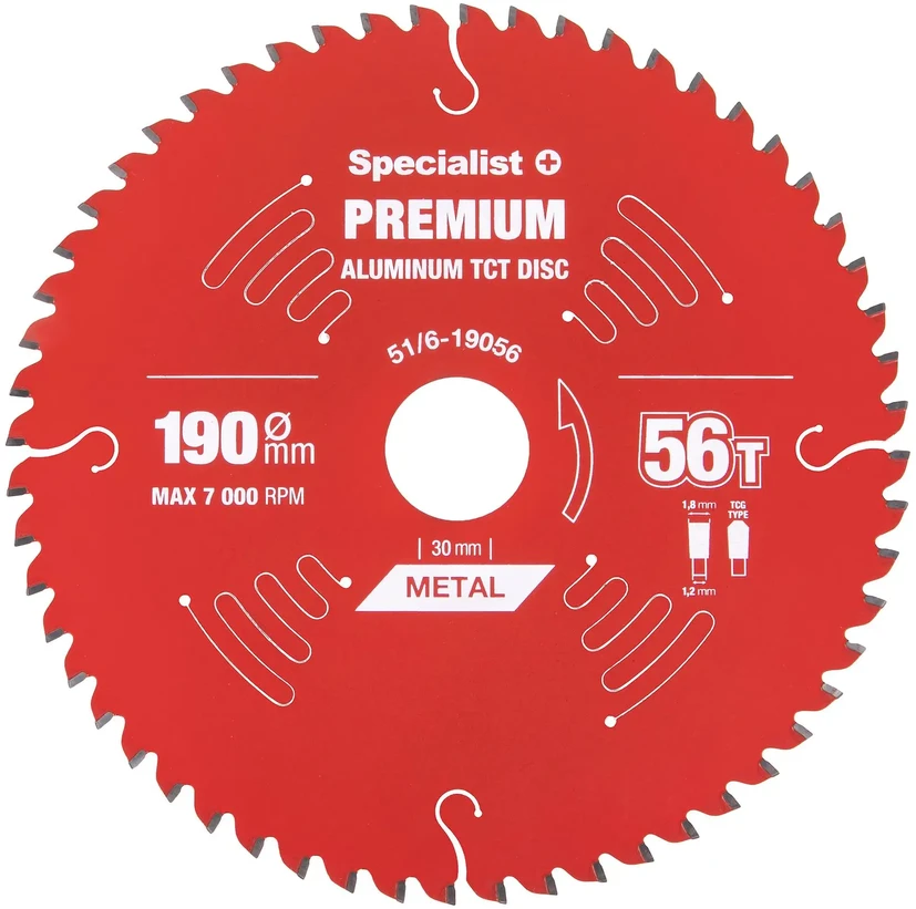 Pjovimo diskas Specialist+ LTA1905630-T; 190x30x1,2 mm; Z56; 0°