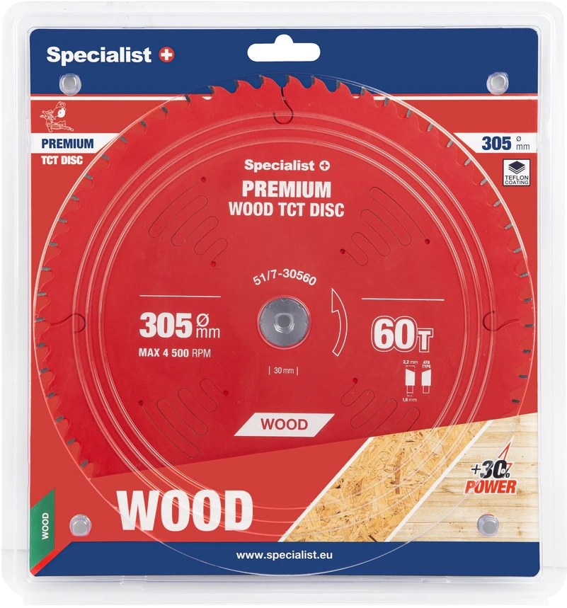 Pjovimo diskas Specialist+ LMS3056030-T; 305x30x1,6 mm; Z60; 5°