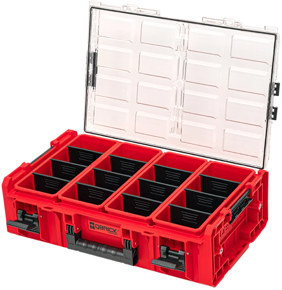 QBRICK ONE smulkmenų dėtuvė 2XL 2.0 Raudonas + adapteris (2 vnt.)