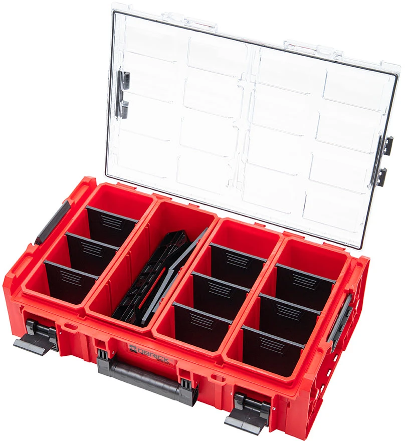 QBRICK ONE smulkmenų dėtuvė 2XL 2.0 Raudonas + adapteris (2 vnt.)
