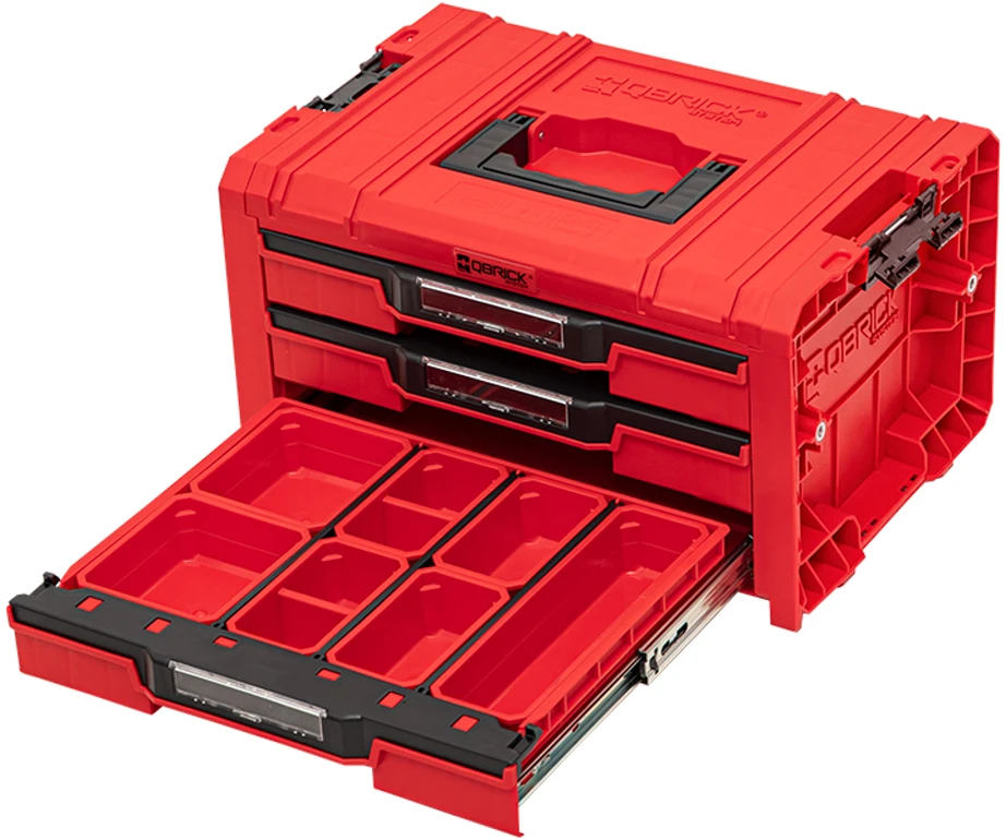 Q-Brick Įrankių dėžė Qbrick SKRQPROD3E2CCZEPG011 su 3 stalčiais
