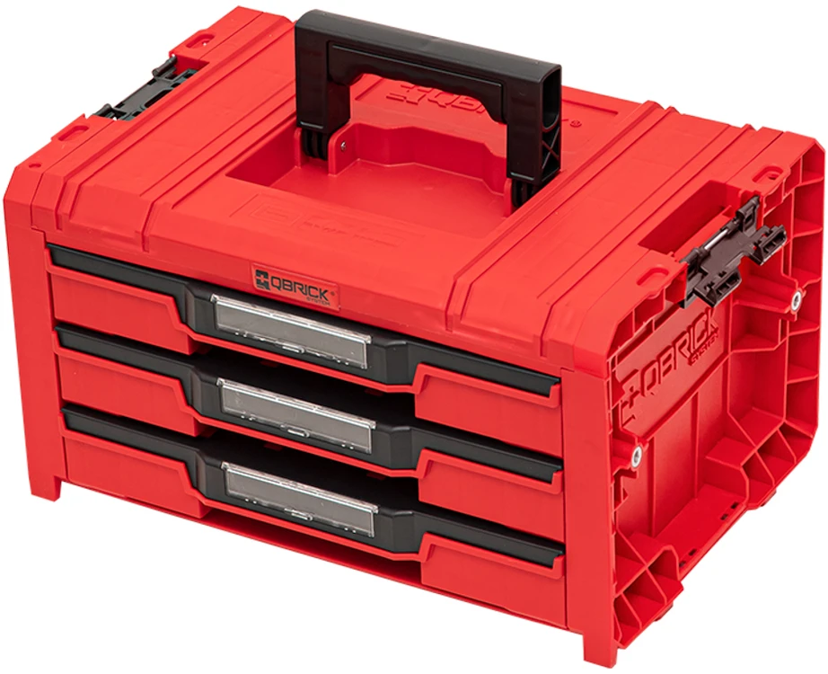 Q-Brick Įrankių dėžė Qbrick SKRQPROD3E2CCZEPG011 su 3 stalčiais
