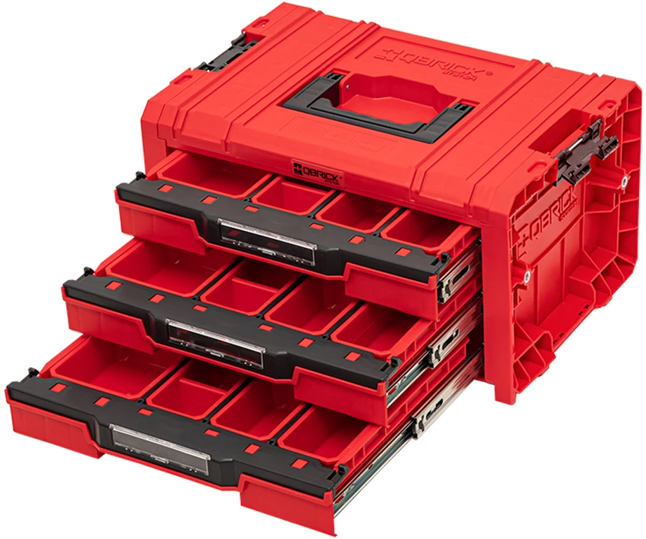 Q-Brick Įrankių dėžė Qbrick SKRQPROD3E2CCZEPG011 su 3 stalčiais