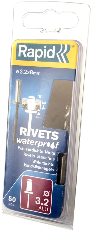 RAPID Kniedės nelaidžios vandeniui 3,2 x 8 mm,50 vnt.