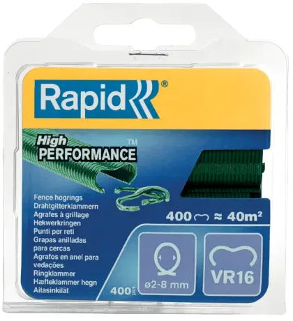 Sukabinimo kabės VR16, cinkuotos, RAPID, 400 vnt., žalios