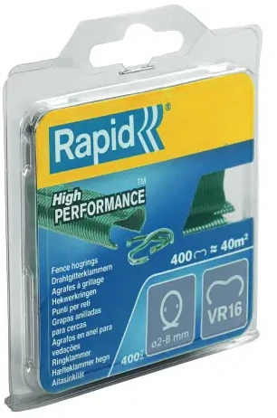 Sukabinimo kabės VR16, cinkuotos, RAPID, 400 vnt., žalios