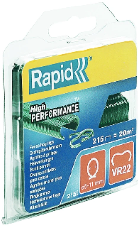Sukabinimo kabės VR22, cinkuotos, RAPID, 215 vnt., žalios