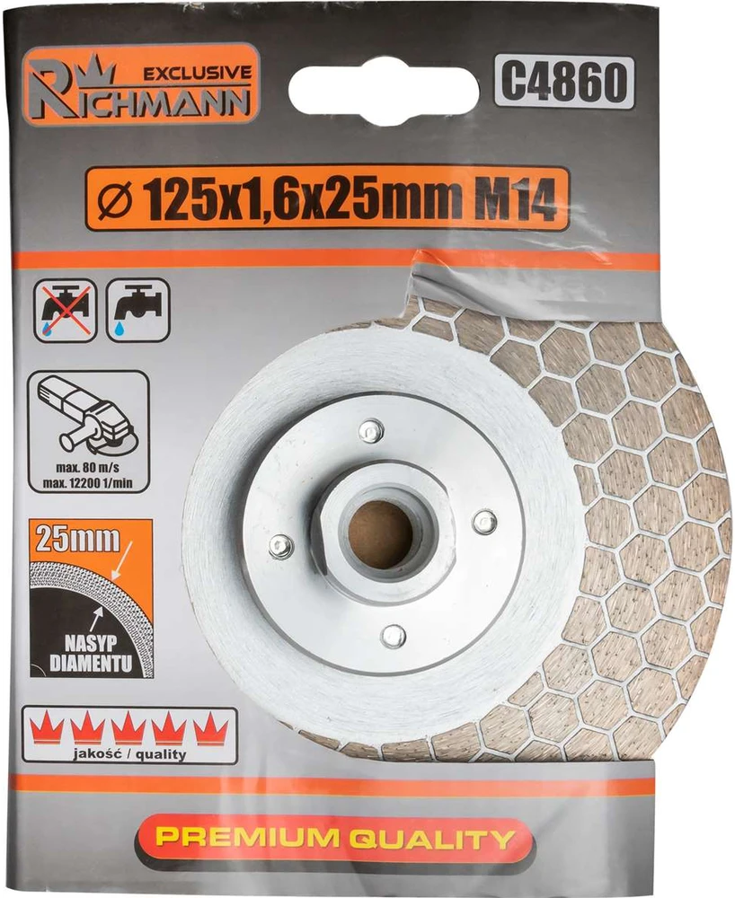 Richmann deim. pj. ir šlifavimo diskas M14 125x1,6 MM