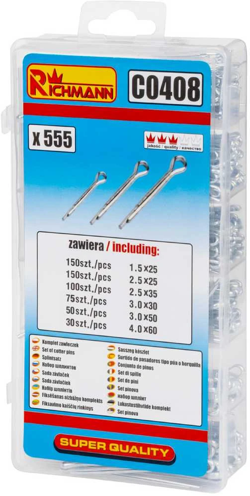 RICHMANN Fiksavimo kaiščių rinkinys 555 vnt.