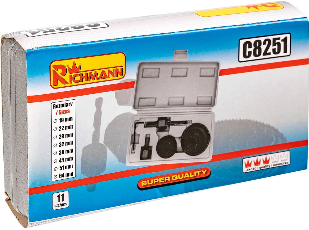 RICHMANN Gręžimo karūnų rinkinys 11 vnt.