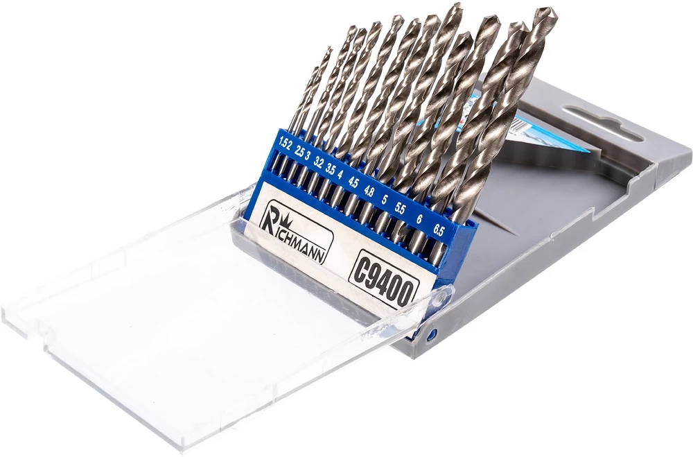 RICHMANN Metalo grąžtų rinkinys 1,5-6,5 mm 12 vnt