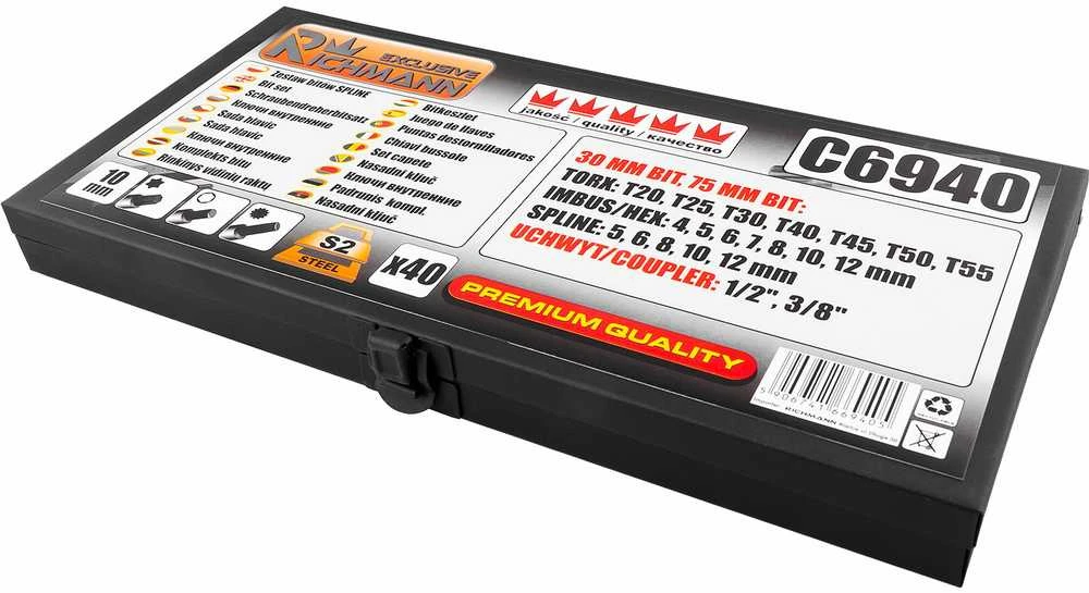 RICHMANN Plieniniai raktai HEX - TORX 40 vnt., S2