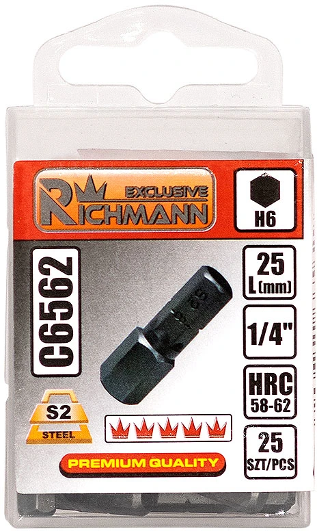 RICHMANN Šešiak. vidinis antgalis 1/4", 6x25 mm