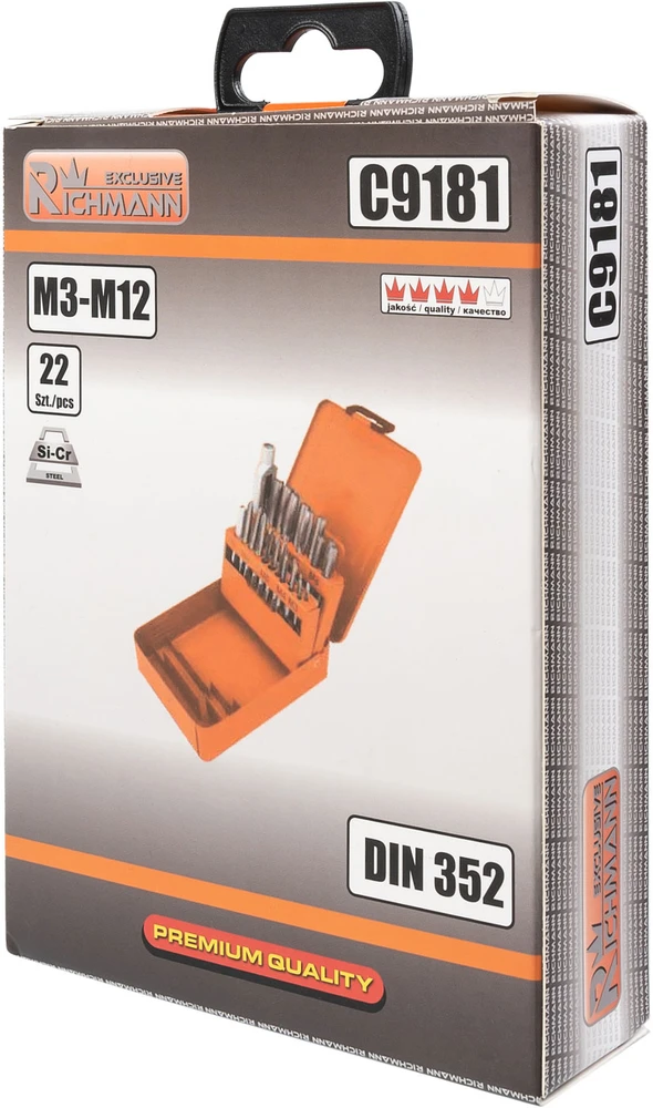 RICHMANN Sriegiklių rinkinys M3-M12, 22 vnt.