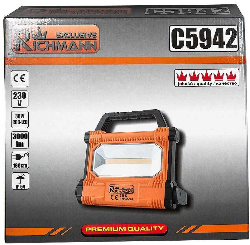 RICHMANN Statybinis žibintas 30W COB-LED 3000LM