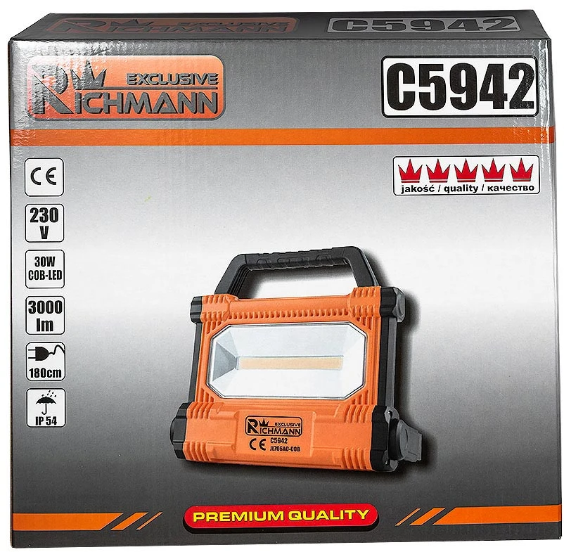 RICHMANN Statybinis žibintas 30W COB-LED 3000LM