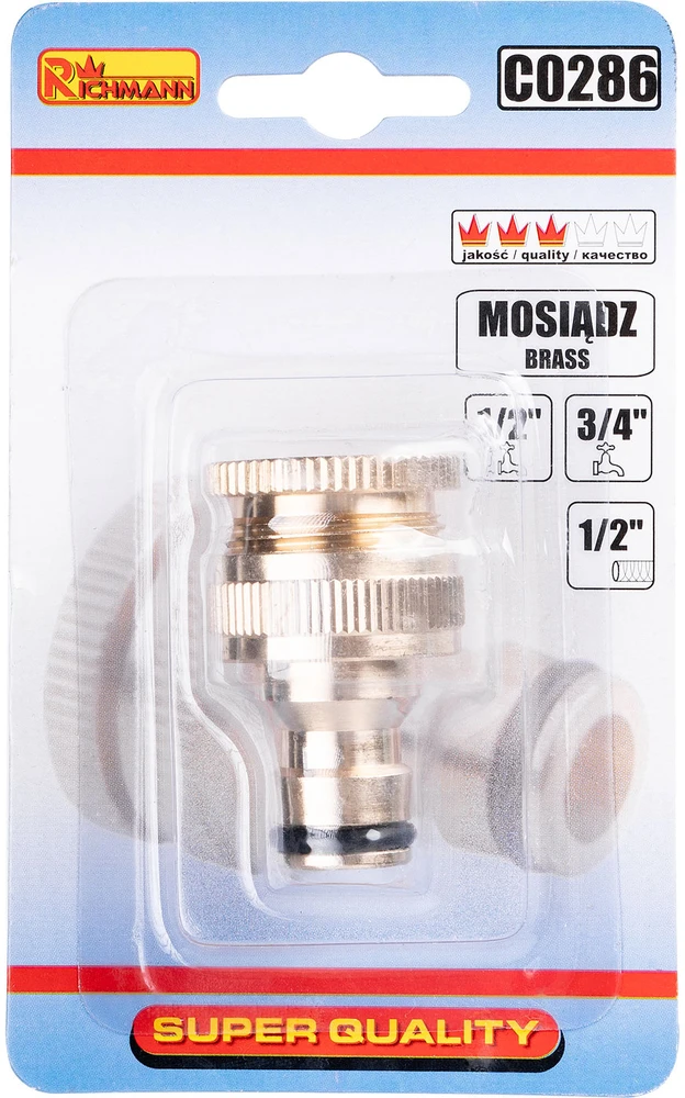 RICHMANN Žalvarinė jungtis čiaupui 1/2"