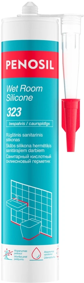 Penosil Wet Room Silicone 323 rūgštinis silikonas bespalvis 280 ml