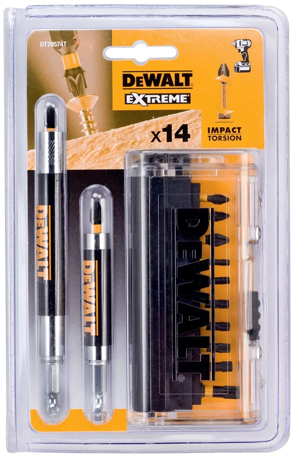 Smūginių antgalių rinkinys 25 mm. EXTREME, DeWALT, 14 vnt.