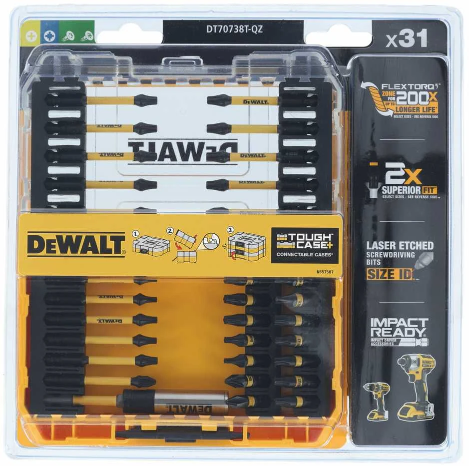 Dewalt DT70738T-QZ antgalių rinkinys 31 vnt.