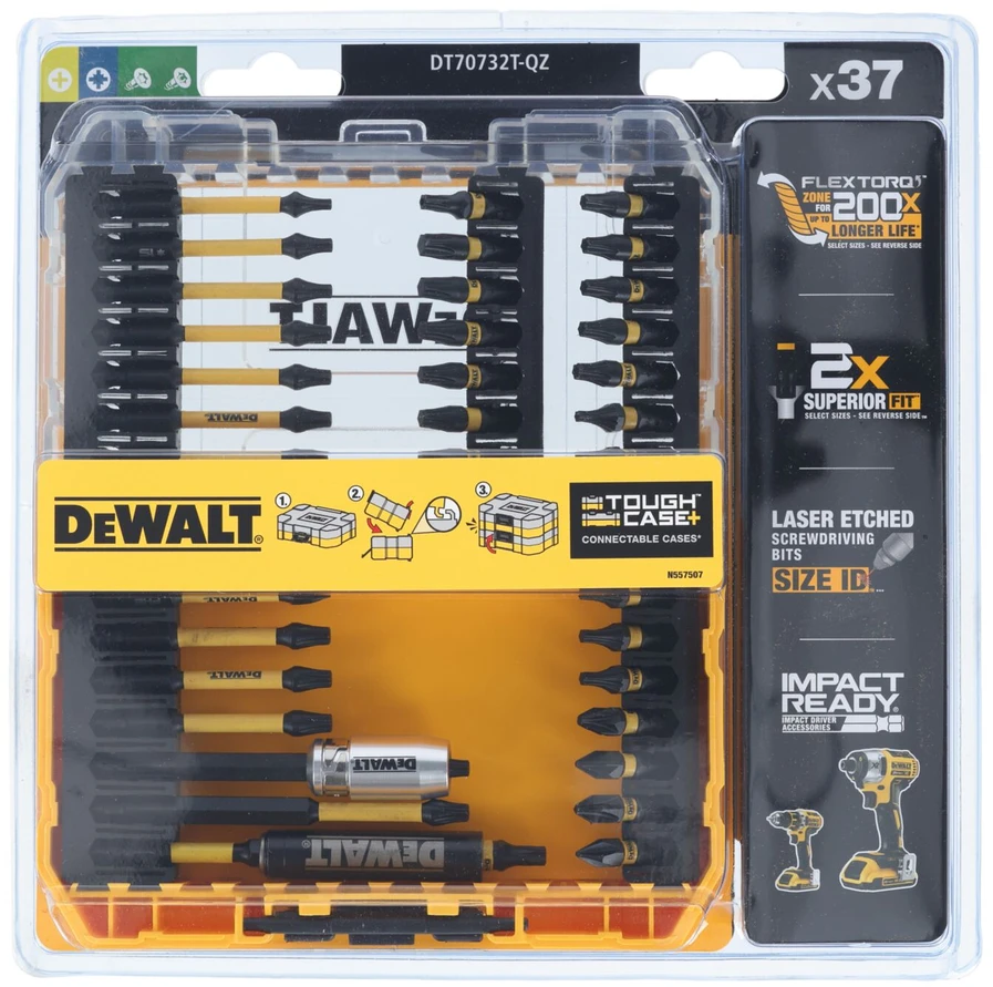 Dewalt 37 vnt. FLEXTORQ varžtų įsukimo rinkinys