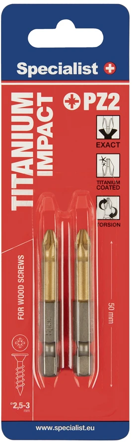 SPECIALIST+ antgalis TITANIUM PZ2, 50 mm, 2 vnt.