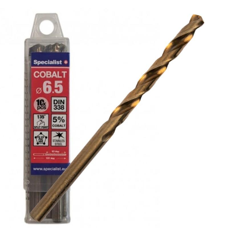 Grąžtas Specialist+ Cobalt met. gr. 6.5 mm 10vnt