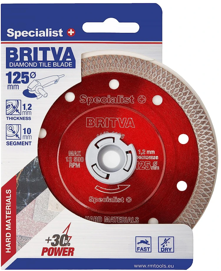SPECIALIST+ deim. diskas BRITVA, 125x1.2x22 mm
