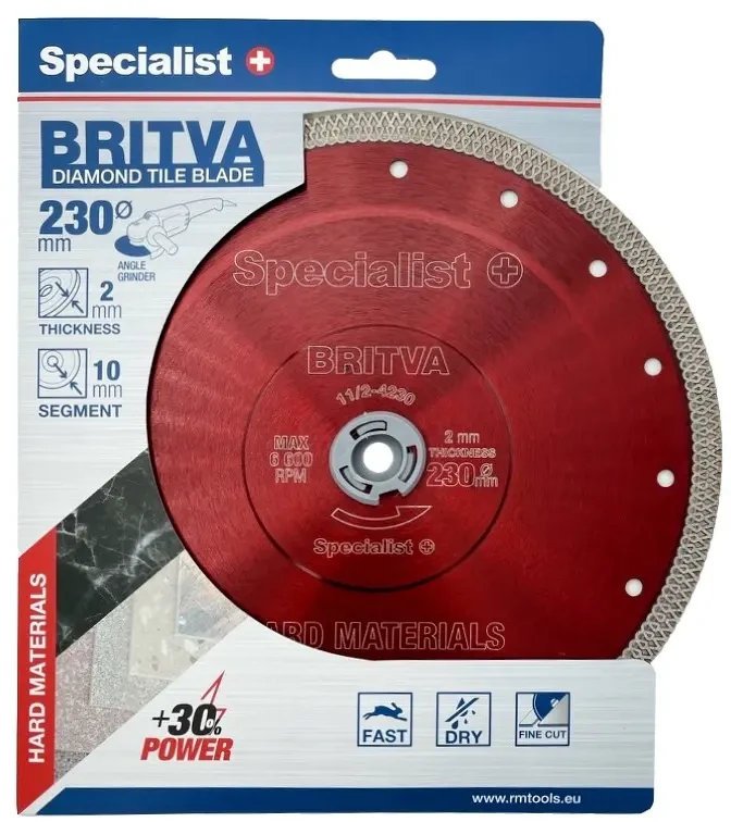 SPECIALIST+ deim. diskas BRITVA, 230x2x22 mm