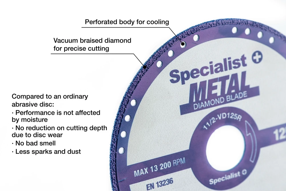 SPECIALIST+ deim. pj. diskas metalui 125x1.4x22.23 mm