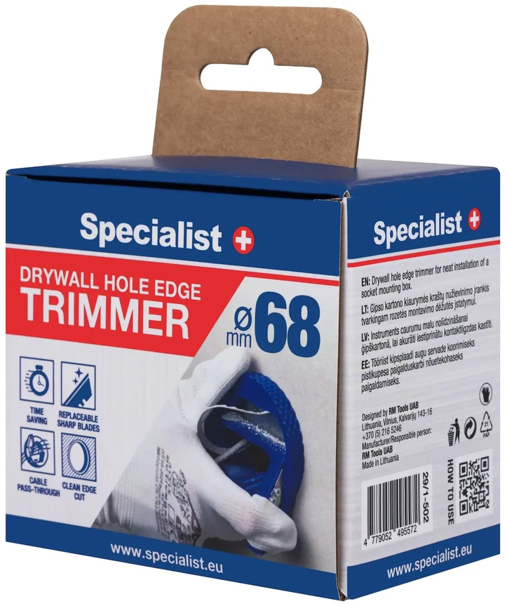 Grąžtas SPECIALIST+ Gipso kartono briaunų drožtukas D68mm