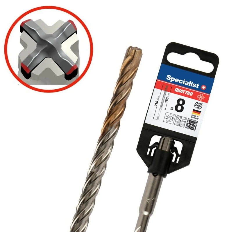 Grąžtas Specialist+ QUATTRO SDS+ 8/150 x 210 mm