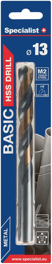 SPECIALIST+ metalo grąžtas BASIC, 13 mm