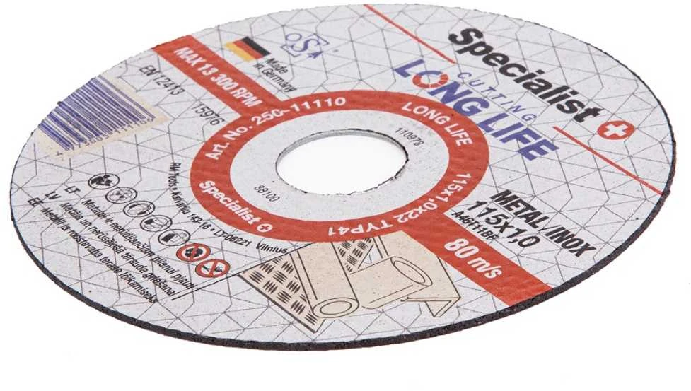 Grąžtas SPECIALIST+ metalo pj.diskas LONG LIFE, 115x1x22 mm