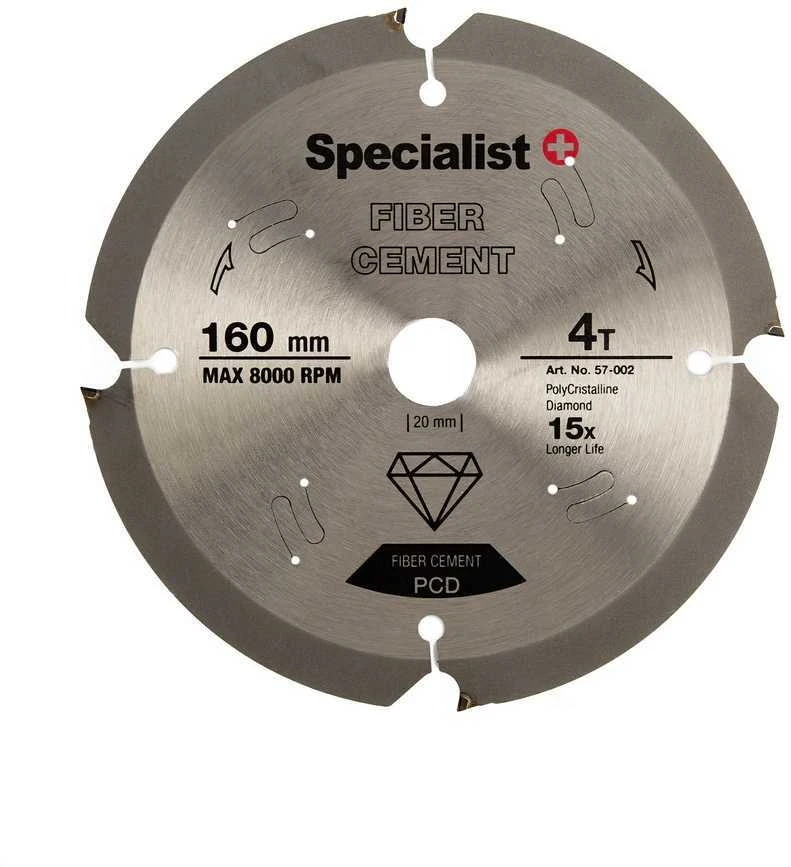 SPECIALIST+ pj. diskas pluošt. cementui, 4T 165 x 20 mm