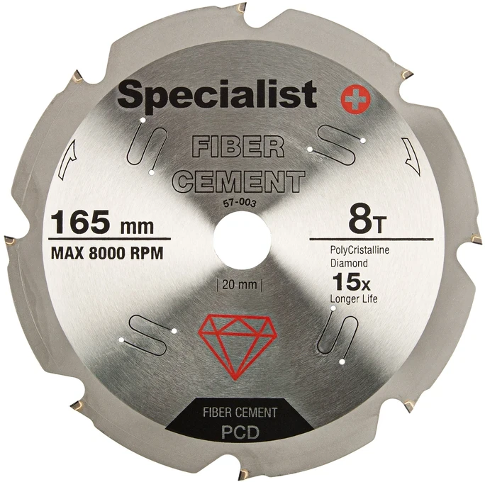 SPECIALIST+ pj. diskas pluošt. cementui, 8T 165 x 20 mm