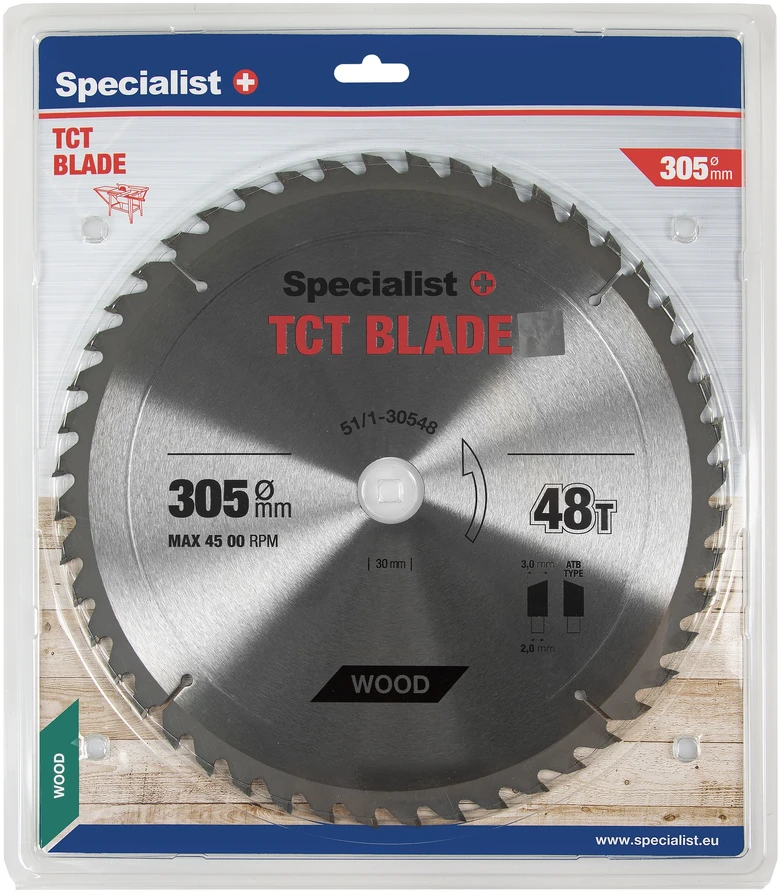 Pjovimo diskas medienai Specialist+ Wood; 305x30 mm; Z48