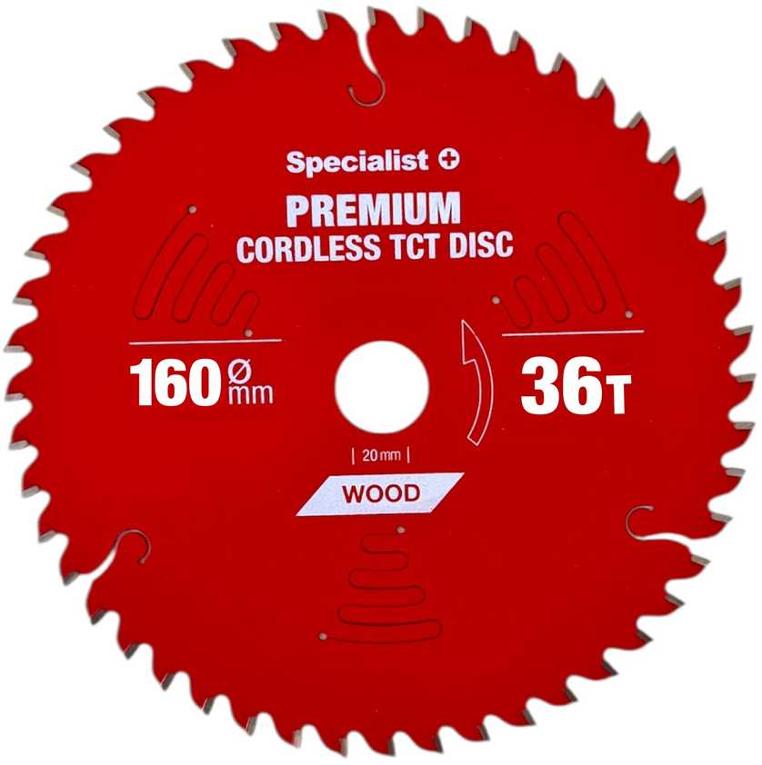 Pjovimo diskas 160x36Tx20mm, Cordless PREMIUM, SPECIALIST+