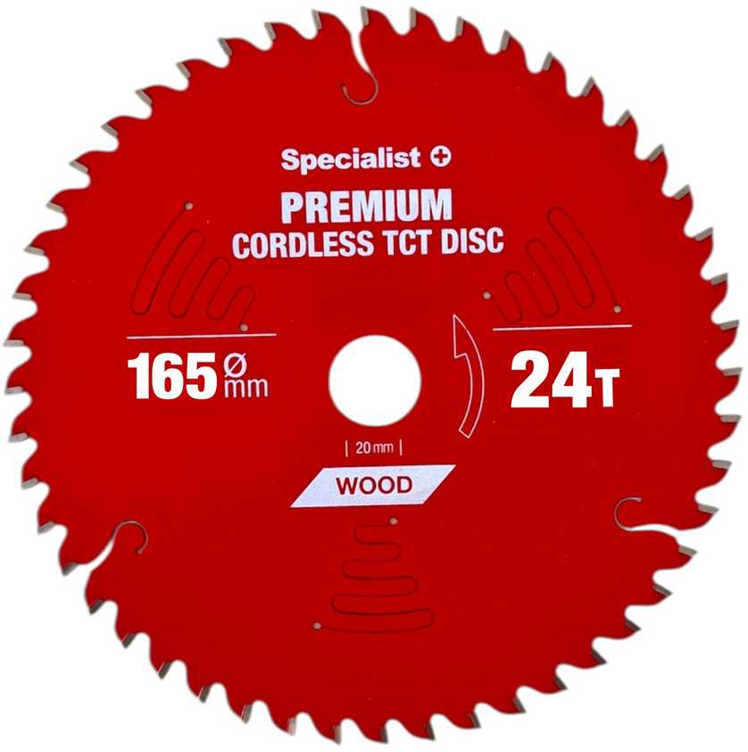 Pjovimo diskas 165x24Tx20mm, Cordless PREMIUM, SPECIALIST+
