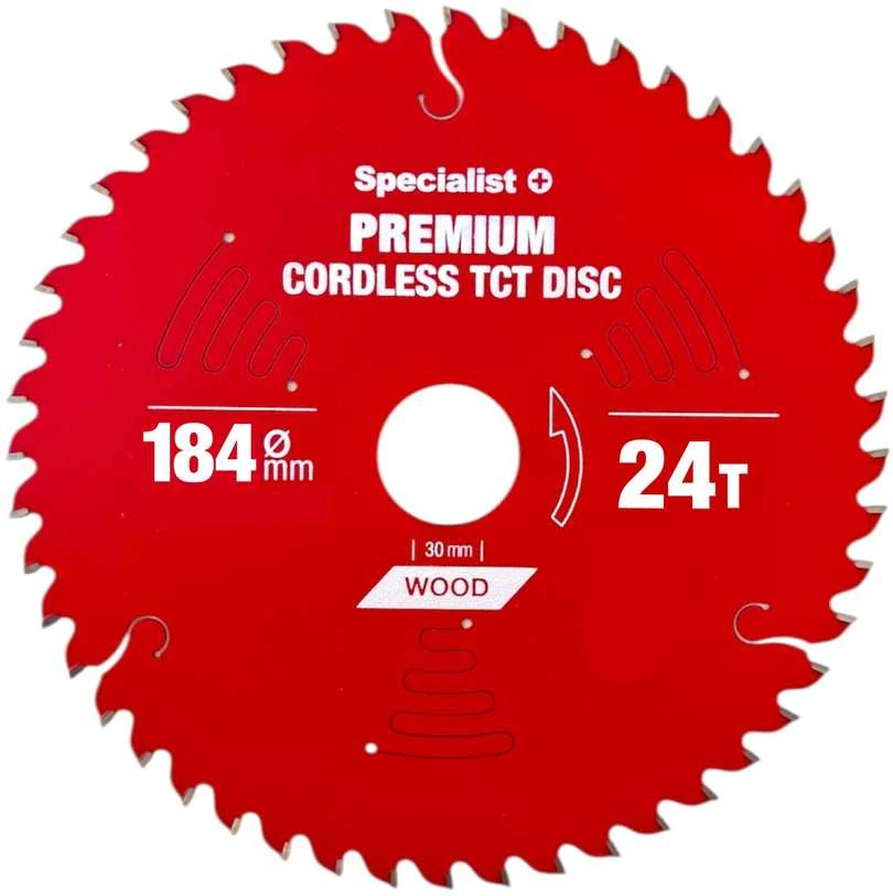 Pjovimo diskas 184x24Tx20/16mm, Cordless PREMIUM, SPECIALIST+
