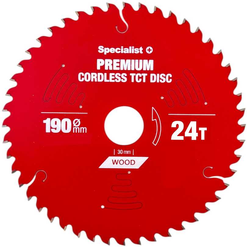 Pjovimo diskas 190x24Tx30mm, Cordless PREMIUM, SPECIALIST+