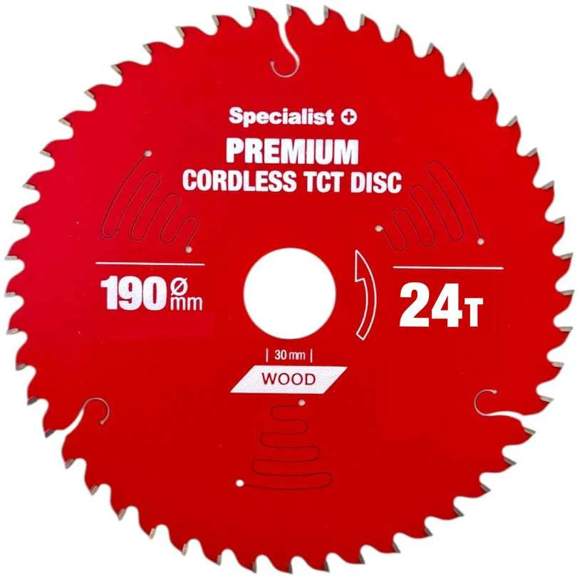 Pjovimo diskas 190x24Tx30mm, Cordless PREMIUM, SPECIALIST+