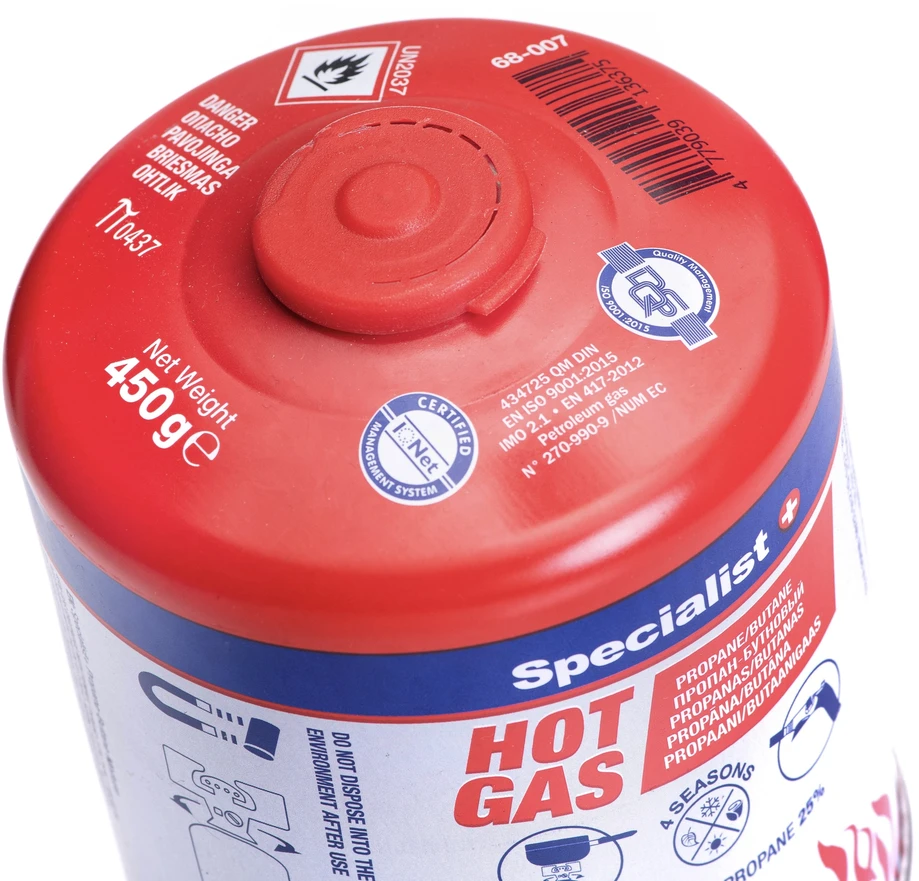 SPECIALIST+ propano-butano dujos, 450 g.