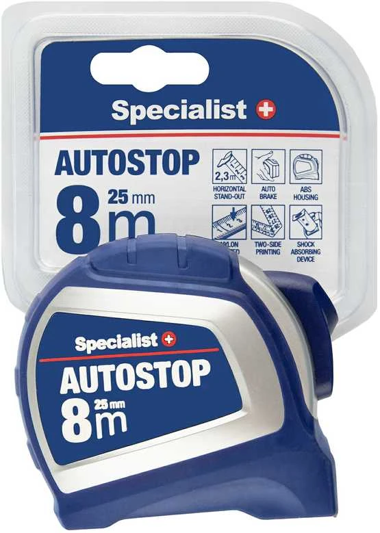 Grąžtas SPECIALIST+ ruletė AUTOSTOP 8 m, 25 mm