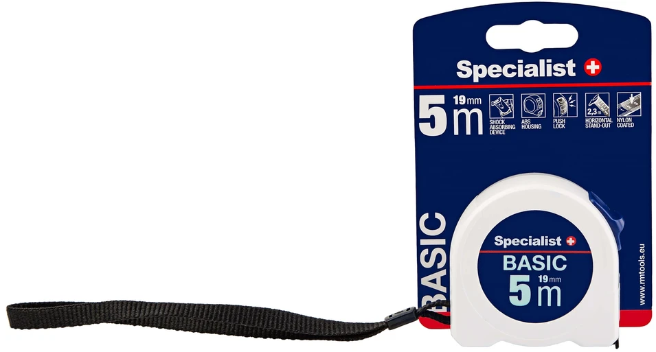 SPECIALIST+ ruletė BASIC 5 m, 25 mm